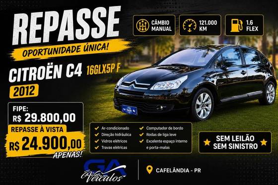 CITROËN C4 1.6 GLX 16V FLEX 4P MANUAL CITROËN C4 1.6 GLX 16V FLEX 4P MANUAL